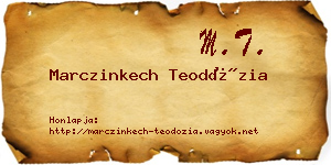 Marczinkech Teodózia névjegykártya